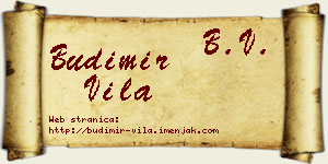 Budimir Vila vizit kartica